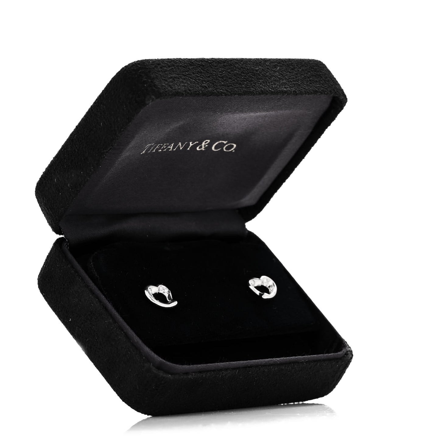 Platinum Diamond Elsa Peretti Open Heart Earrings