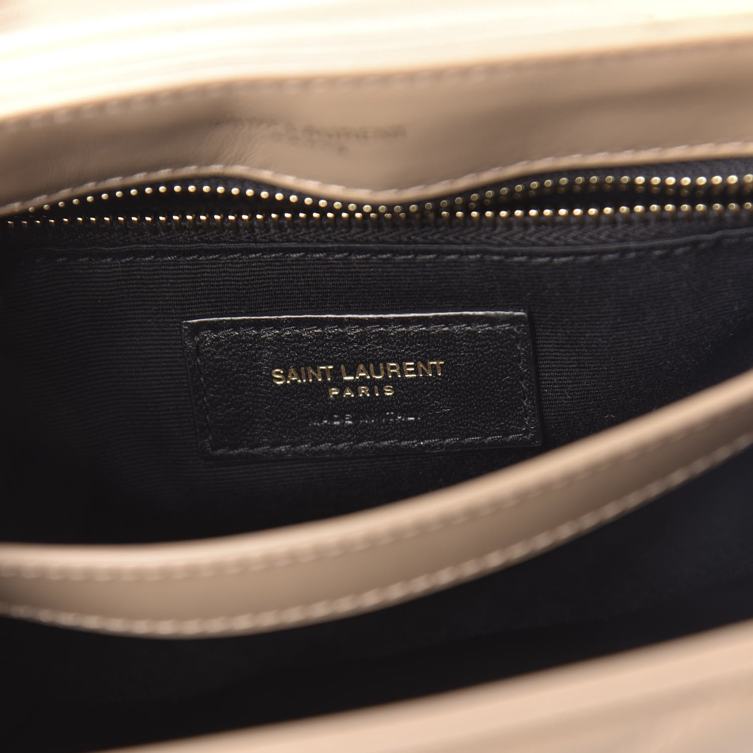 Saint Laurent Calfskin Y Quilted Monogram Toy Loulou Crossbody Bag Dark Beige 8 of 12