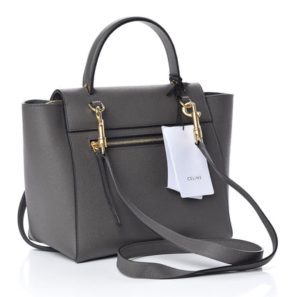 Celine Baby Grained Calfskin Micro Belt Bag Grey 3 of 11