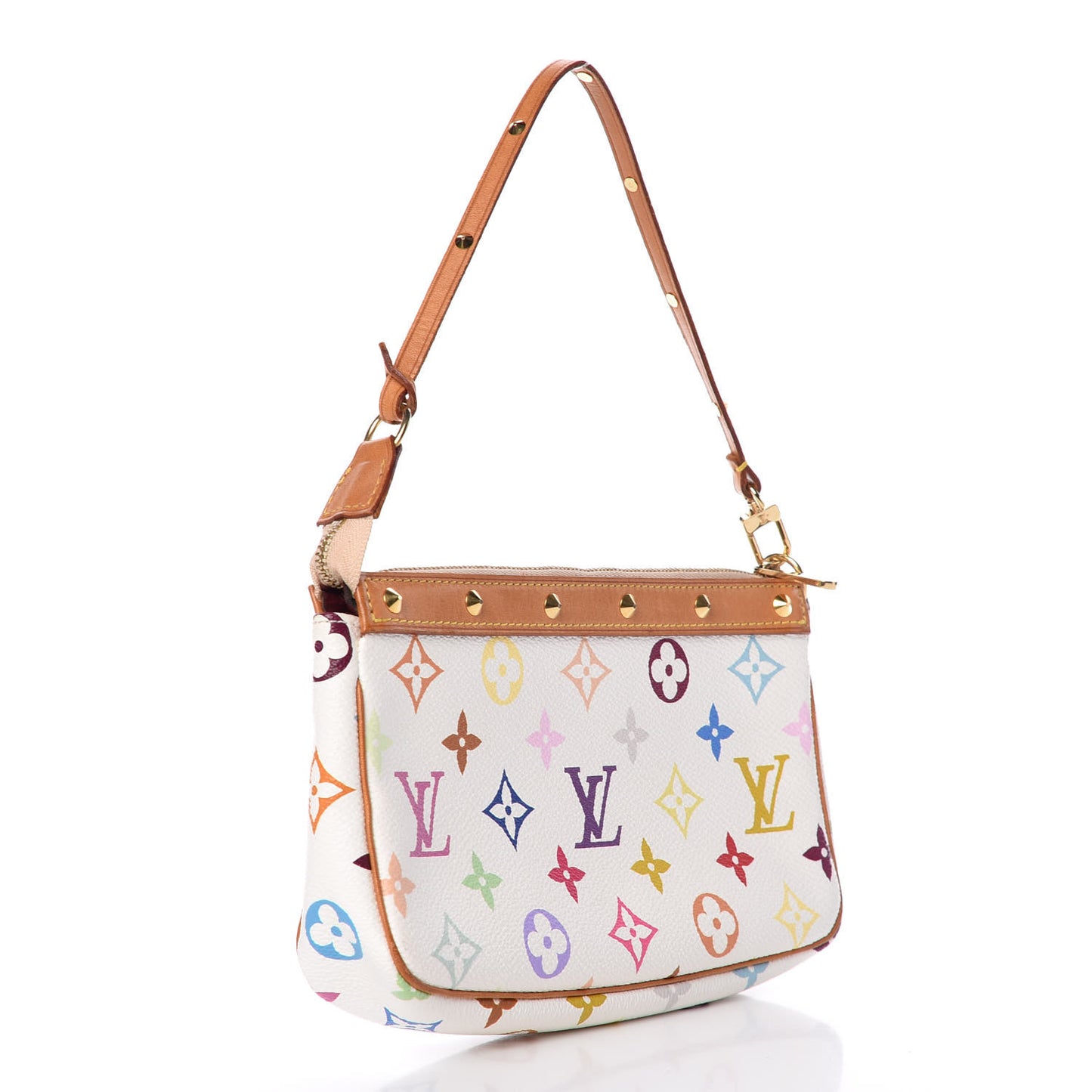 Monogram Multicolor Pochette Accessories White