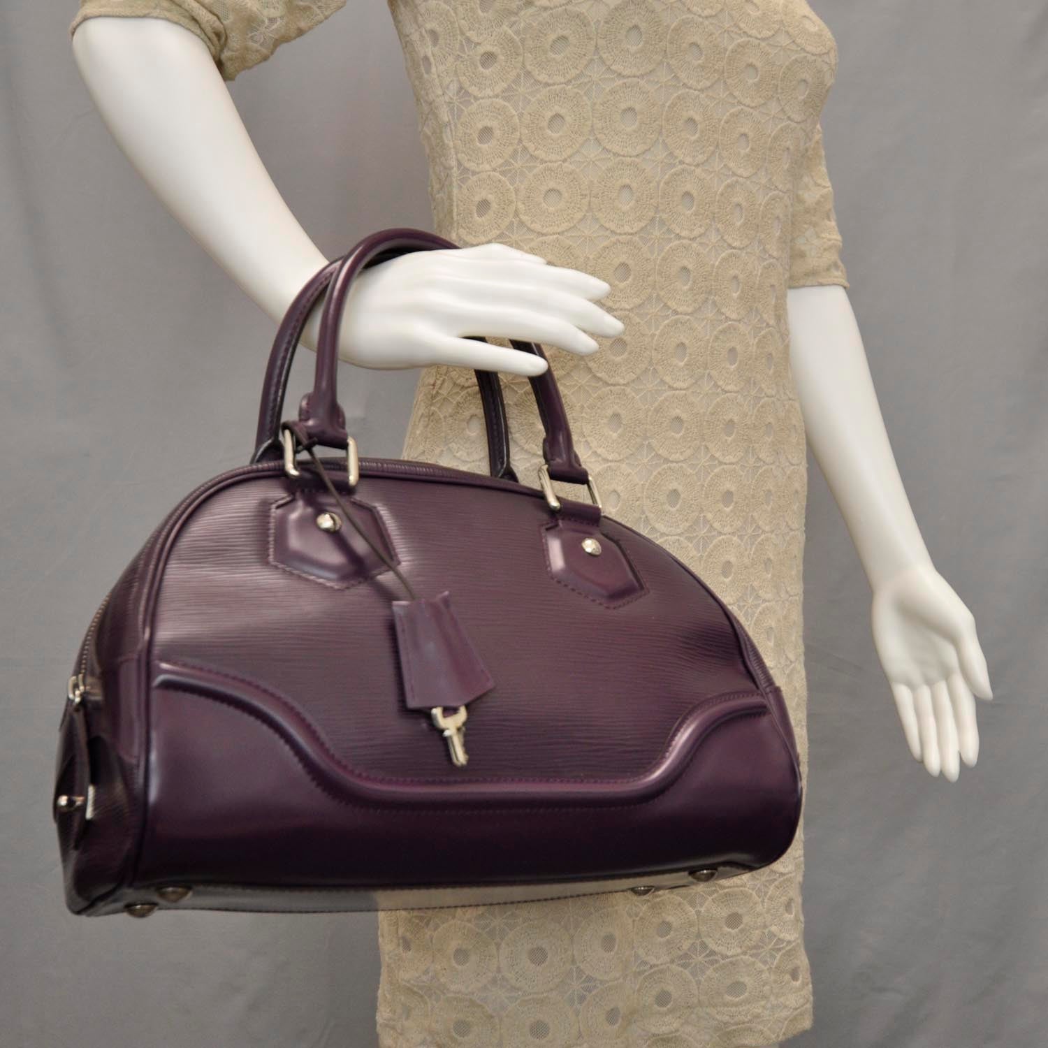 Louis Vuitton Epi Bowling Montaigne PM Cassis 2 of 10