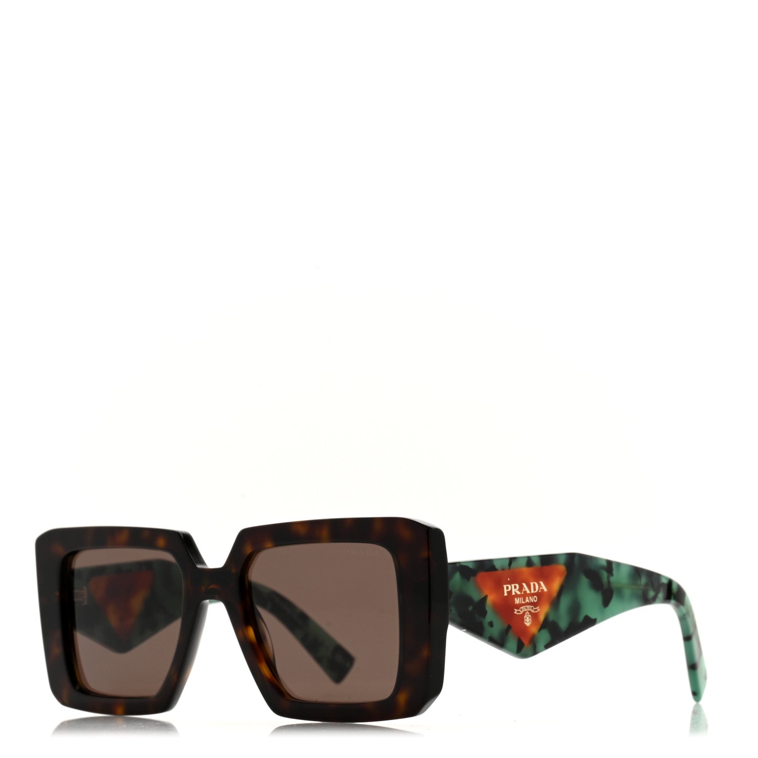 Prada Acetate Symbole Sunglasses SPR 23Y Red Tortoise 1 of 8