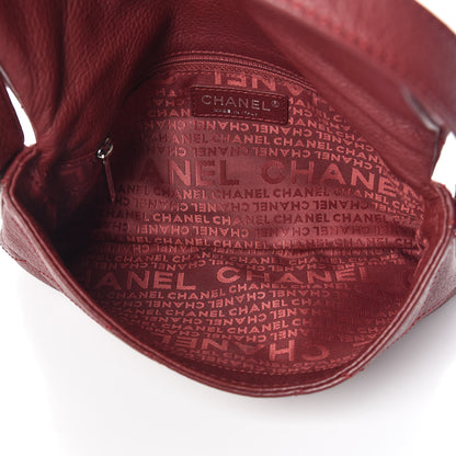 Chanel Calfskin Stitched Flap Shoulder Bag Red 5 of 10