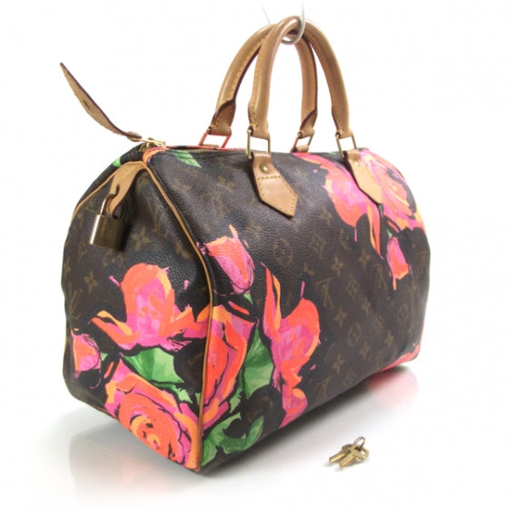 Louis Vuitton Monogram Roses Speedy 30 3 of 9