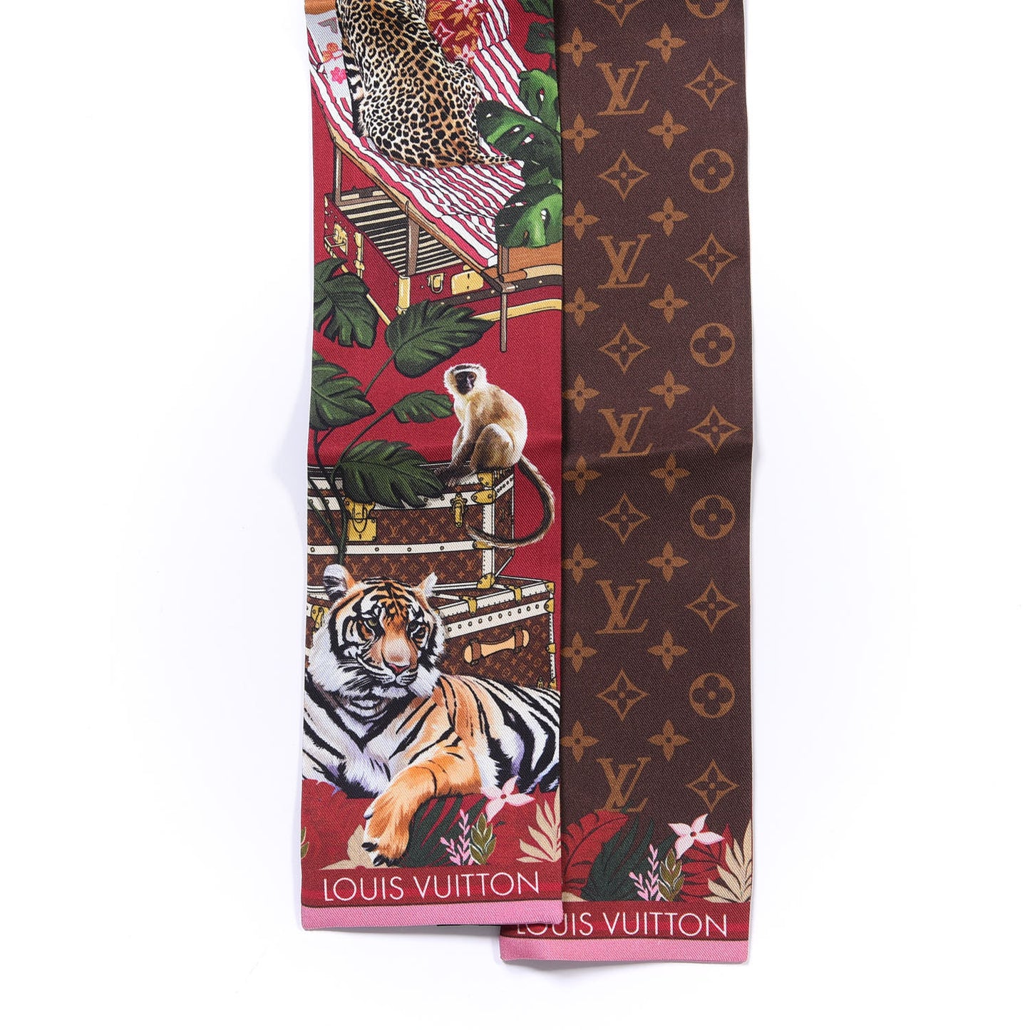 Silk Monogram Secret Jungle Bandeau Bordeaux