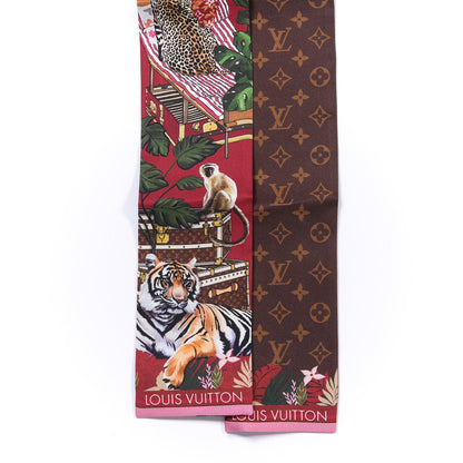 Louis Vuitton Silk Monogram Secret Jungle Bandeau Bordeaux 2 of 3