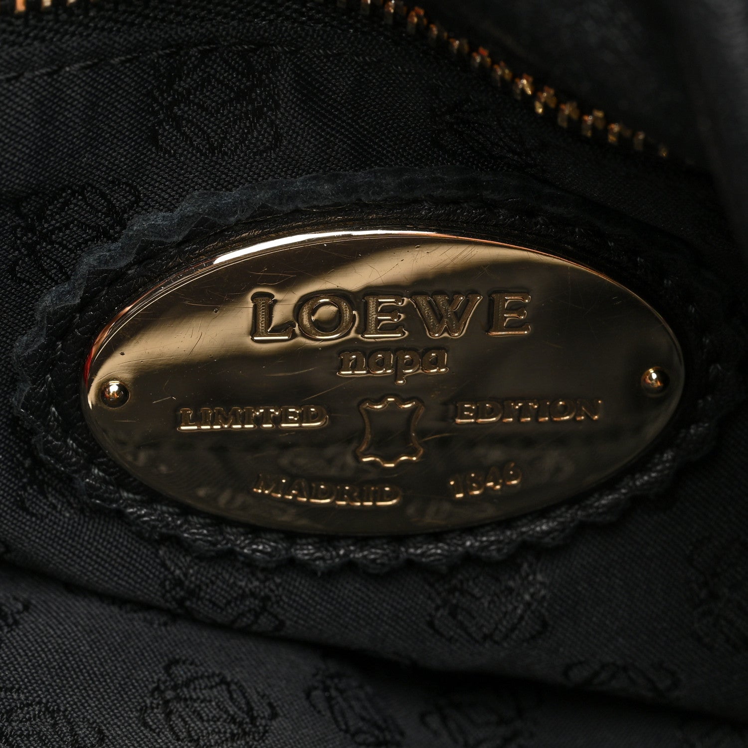 Loewe Calfskin Snakeskin Small Flamenco Tassel Knot Clutch Black Red 5 of 8