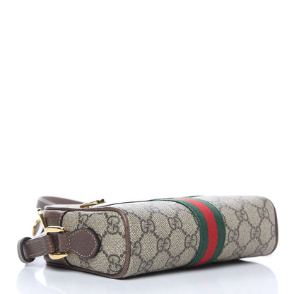 Gucci GG Supreme Monogram Web Mini Ophidia Shoulder Bag Brown 4 of 12