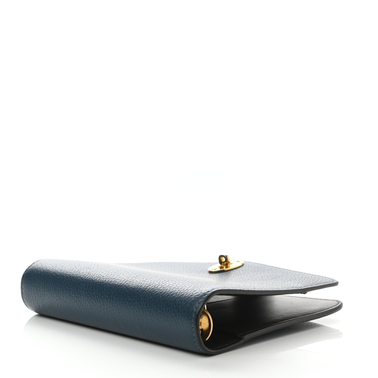 Natural Grain Calfskin Postman's Lock Agenda Blue