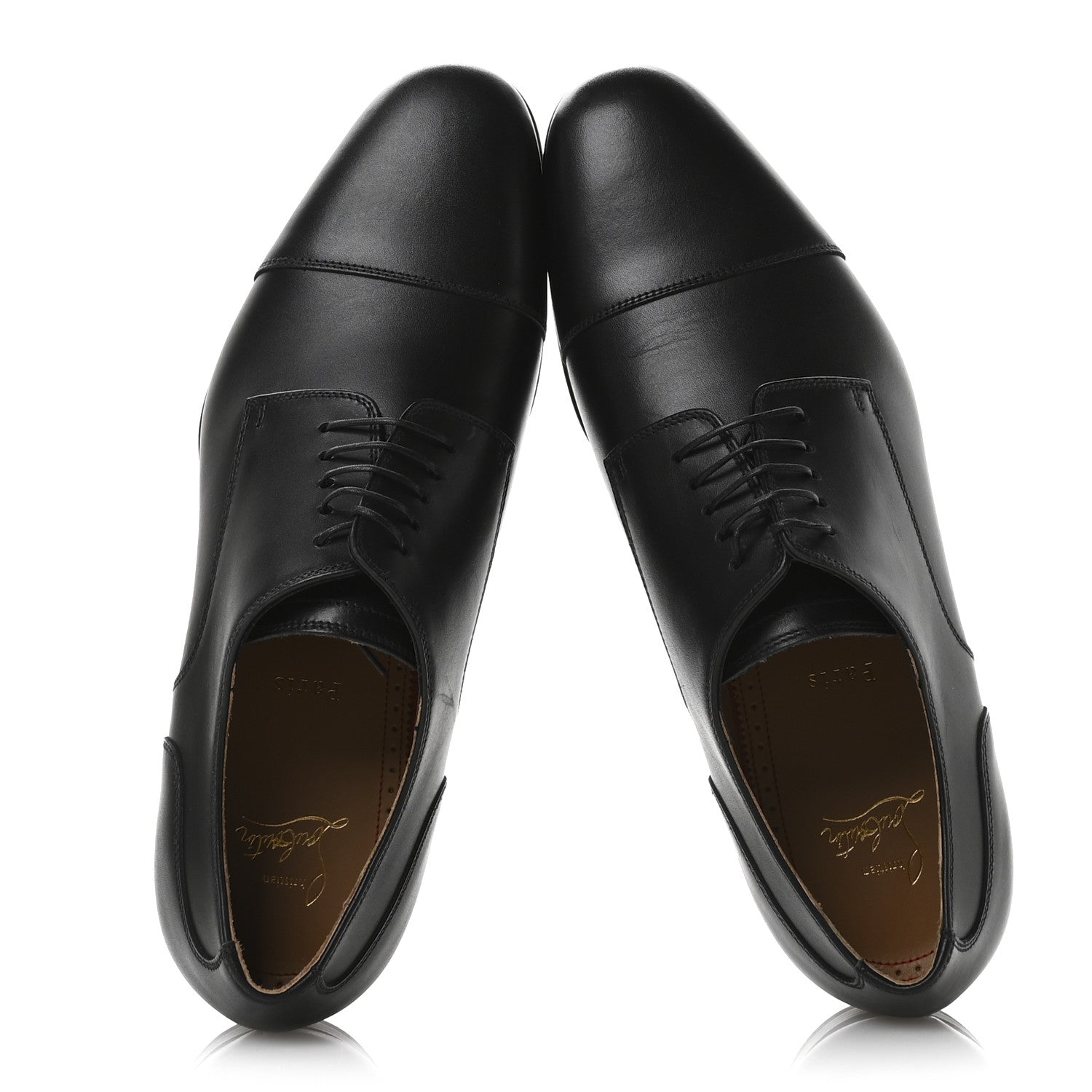 Christian Louboutin Calfskin Mens Surcity Flat Derby Oxford 42 Black 2 of 8