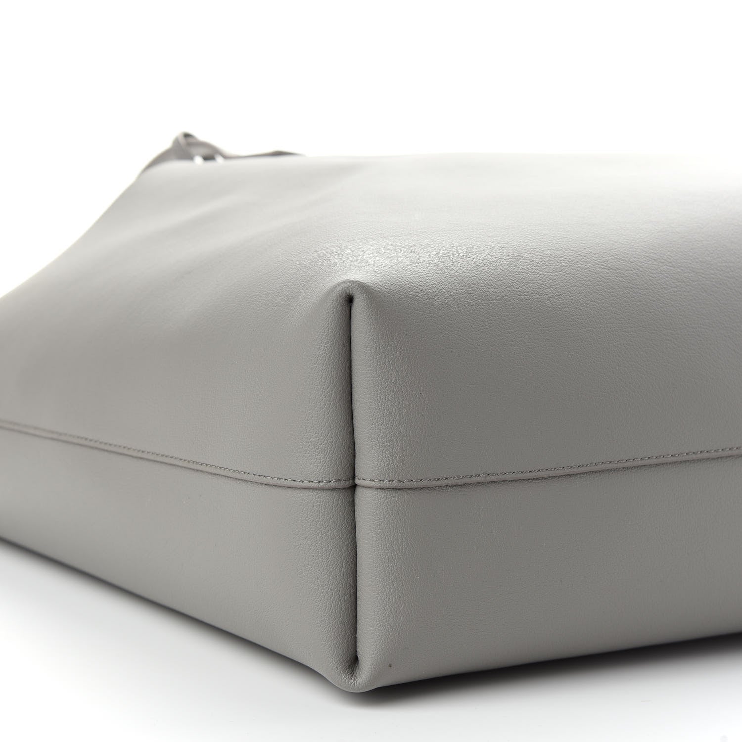 Saint Laurent Calfskin Large Shopping Tote Oyster Grey 6 of 11