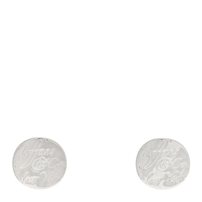 Tiffany Sterling Silver Notes Round Earrings 1 of 4