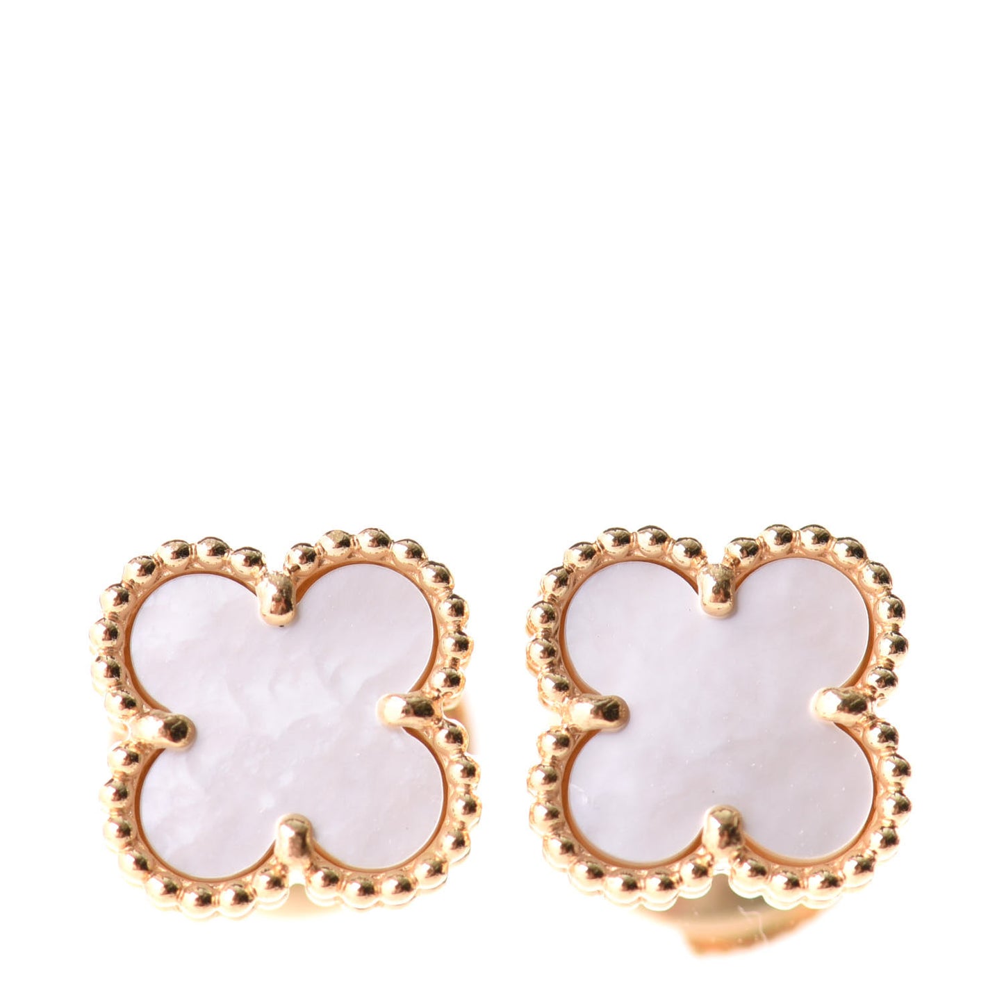 18K Yellow Gold Mother of Pearl Sweet Alhambra Earrings