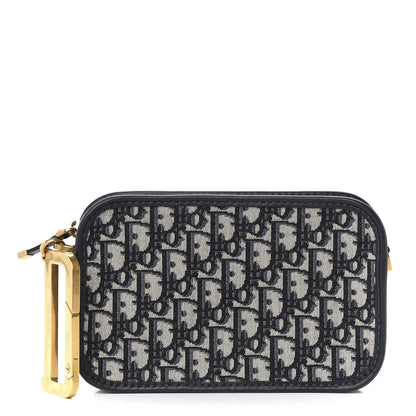 Christian Dior Oblique Diorquake Clutch Blue 1 of 9