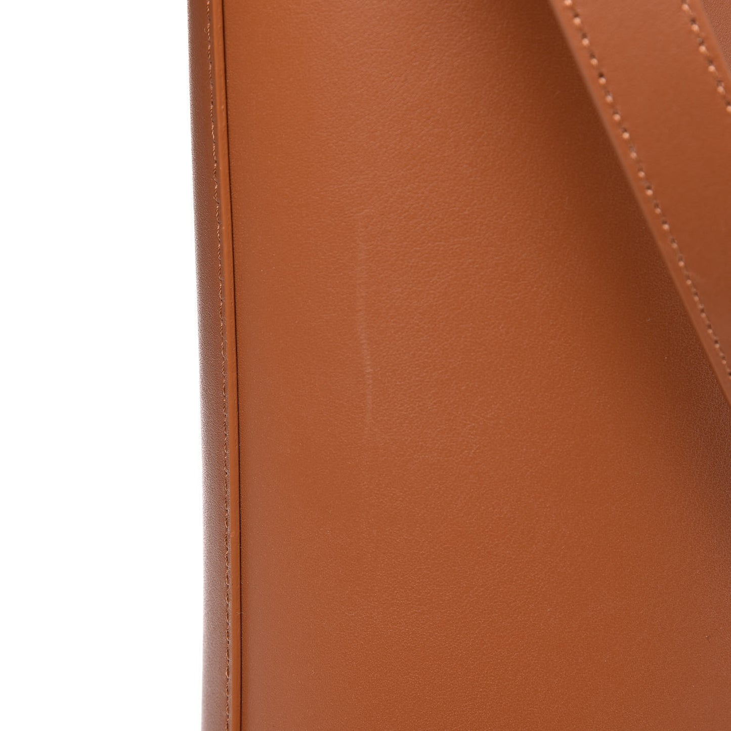Calfskin North South Tote Saddle