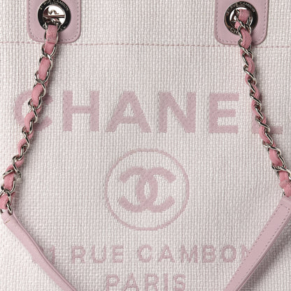 Chanel Woven Straw Raffia Mini Deauville Tote Pink 13 of 13