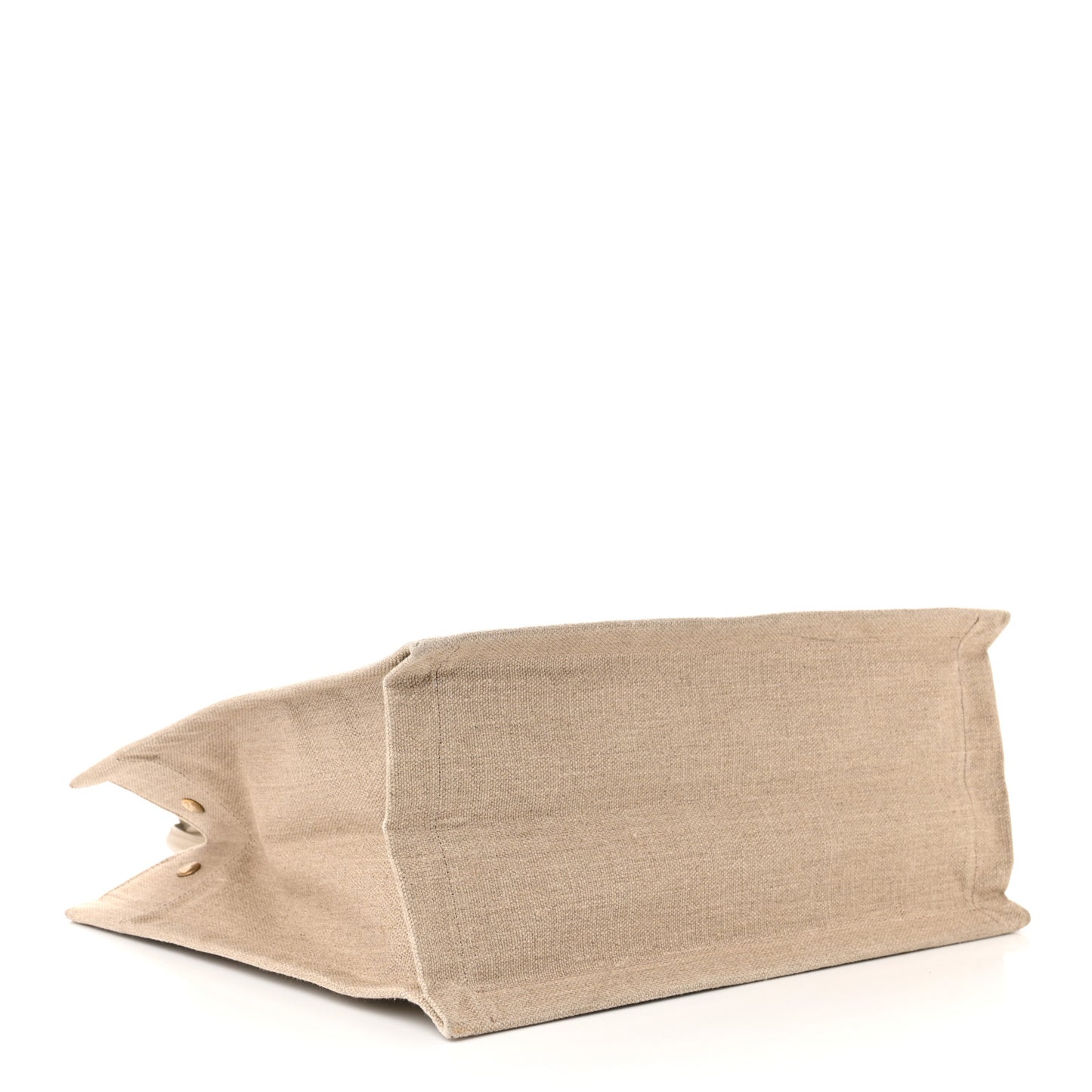 Linen Calfskin Small Rive Gauche Tote Beige Sea Salt
