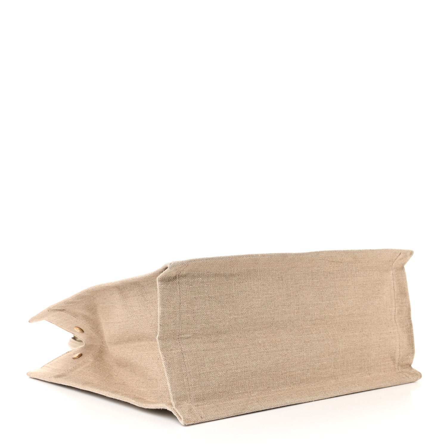Saint Laurent Linen Calfskin Small Rive Gauche Tote Beige Sea Salt 4 of 12