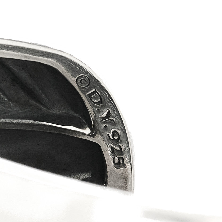 Sterling Silver Wide Crossover Cuff Bracelet