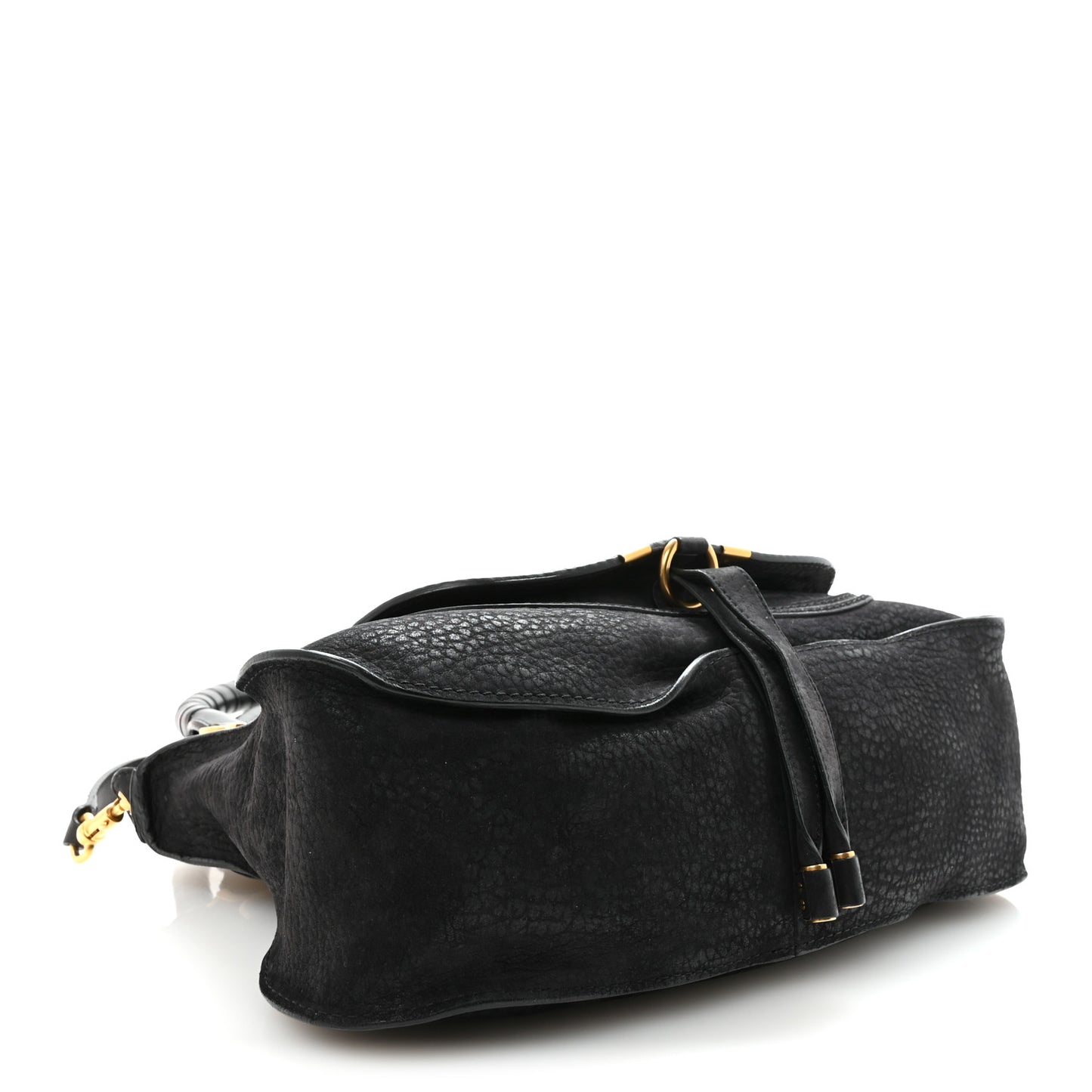Nubuck Calfskin Medium Marcie Satchel Black