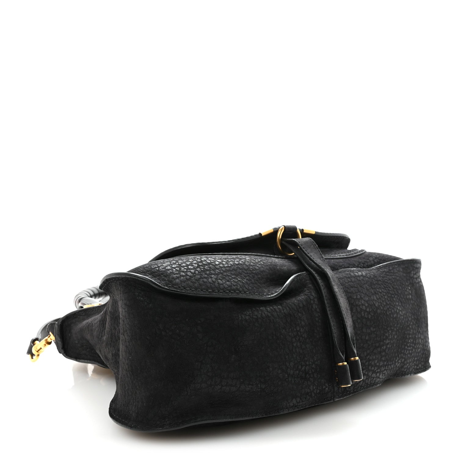 Chloe Nubuck Calfskin Medium Marcie Satchel Black 4 of 9