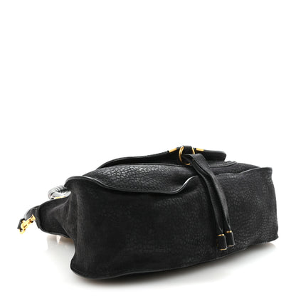 Chloe Nubuck Calfskin Medium Marcie Satchel Black 4 of 9
