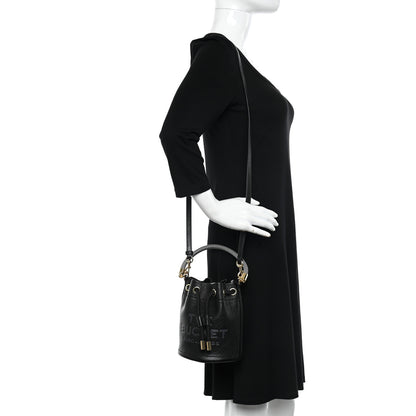 Marc Jacobs Grained Calfskin Mini The Bucket Bag Black 2 of 9