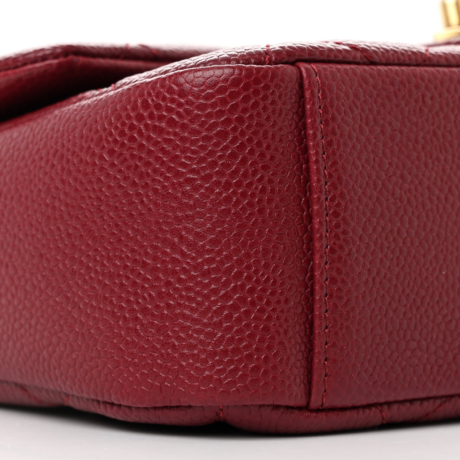 Chanel Caviar Quilted Chain Soul Flap Burgundy 9 of 10