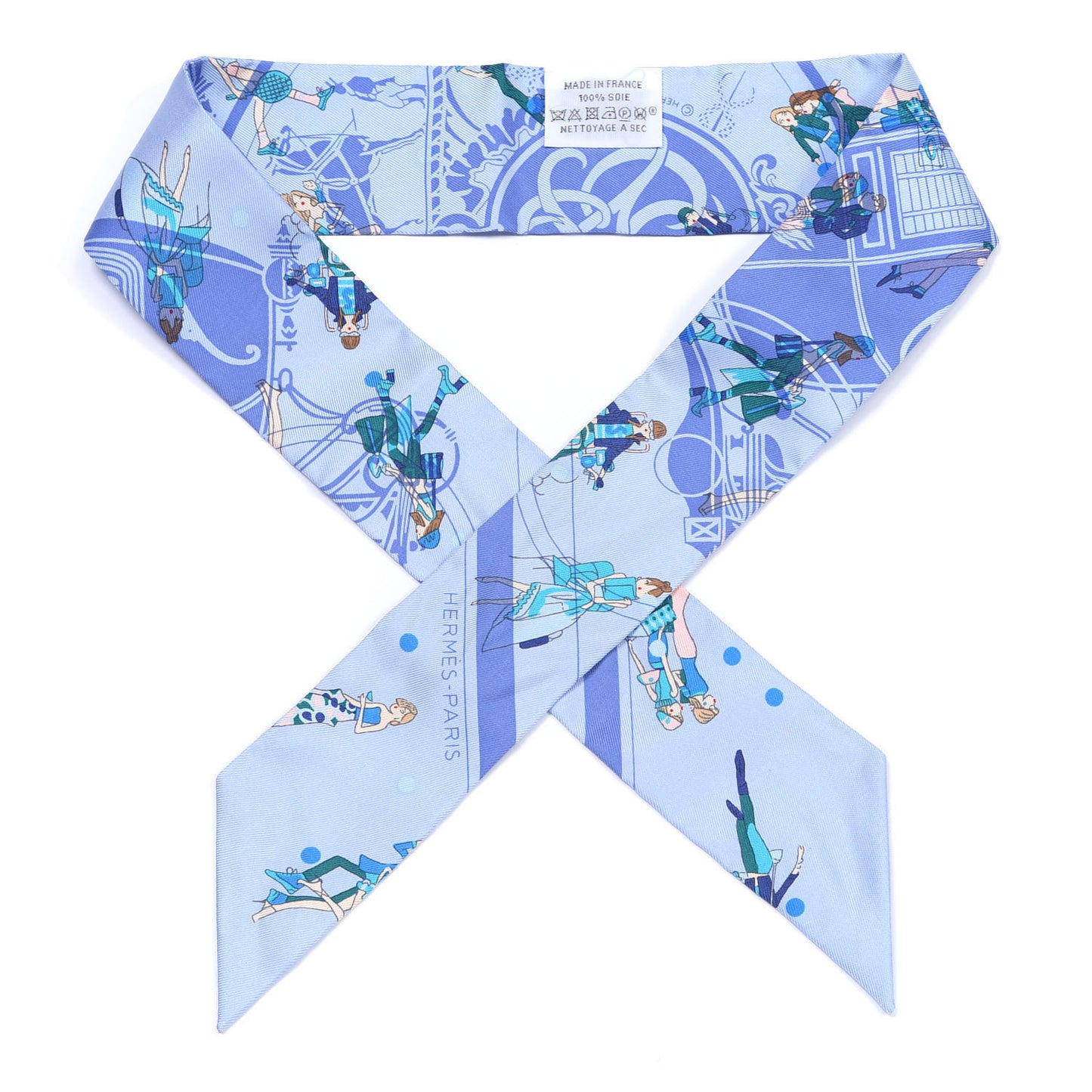 Silk Ex-Libris Les Parisiennes Twilly Ciel Turquoise Lavender