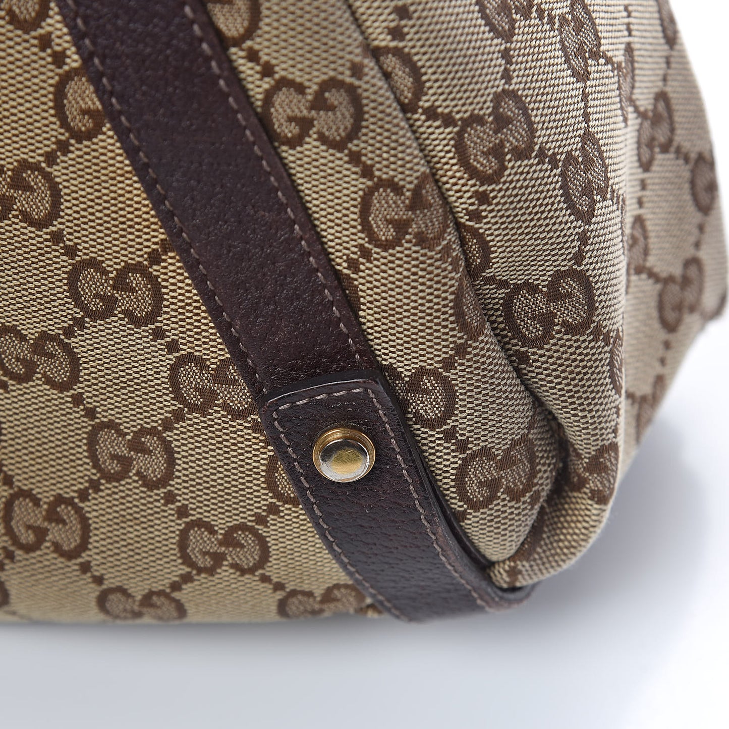 Monogram Medium Abbey Shoulder Bag Dark Brown