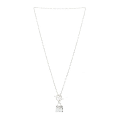 Hermes Sterling Silver Kelly Charm Pendant Necklace 2 of 3