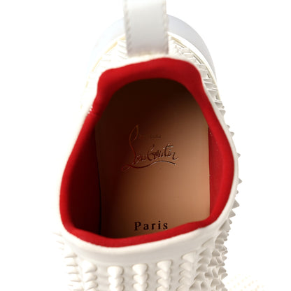 Christian Louboutin Neoprene Spike Sock Donna Flat Sneakers 38.5 White Snow 7 of 8