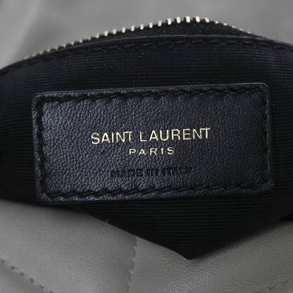 Saint Laurent Lambskin Quilted Toy Loulou Puffer Monogram Chain Satchel Crema Soft 6 of 17
