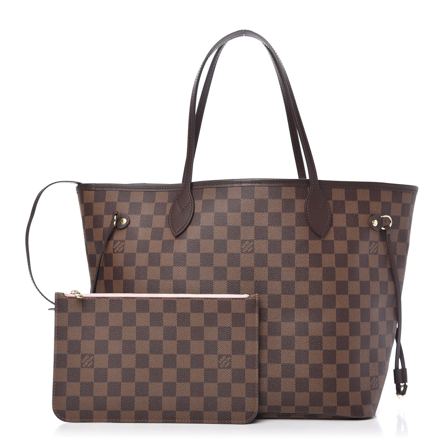 Damier Ebene Neo Neverfull MM Rose Ballerine