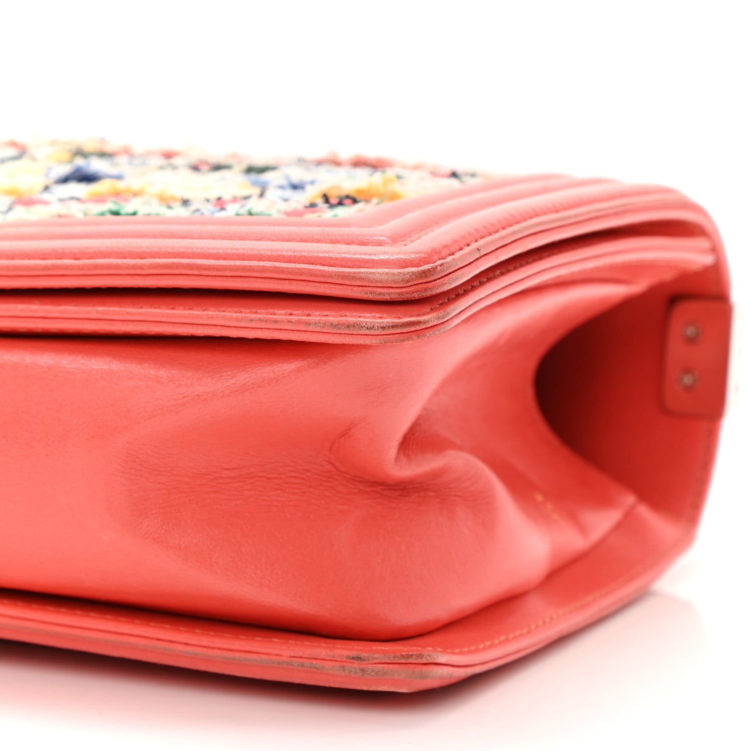 Chanel Lambskin Tweed Medium Boy Flap Coral 9 of 17