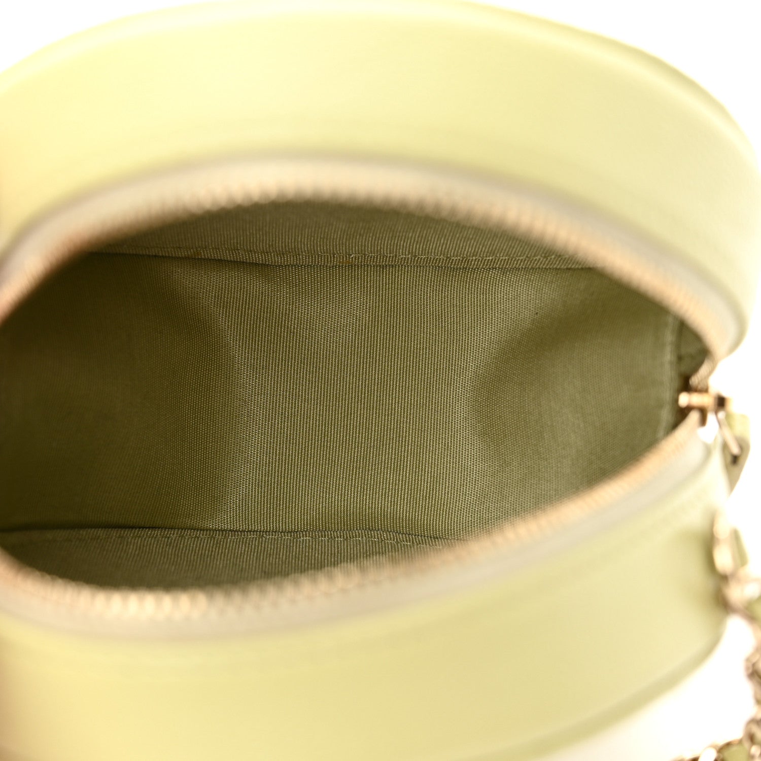 Chanel Caviar Quilted French New Wave Round Clutch With Chain Light Green 5 of 11