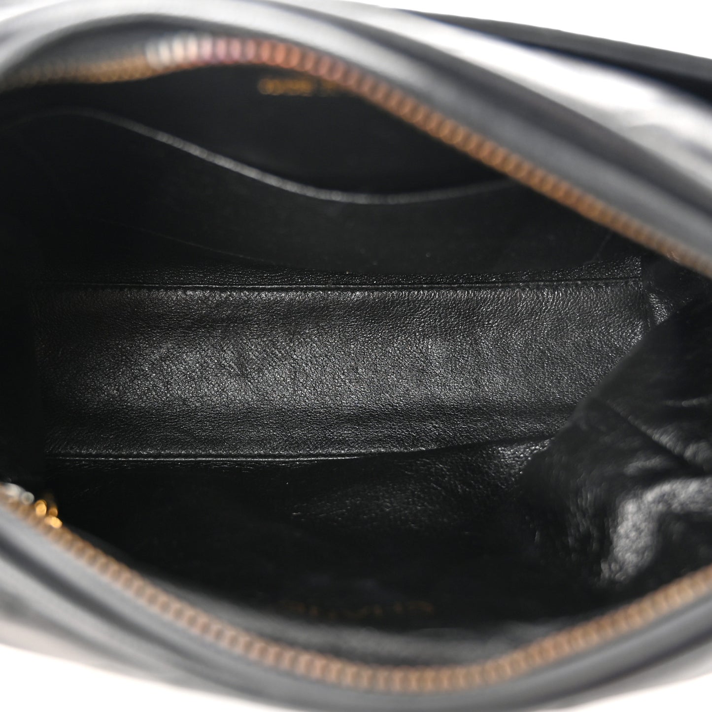 Lambskin Quilted Tassel Camera Case Black