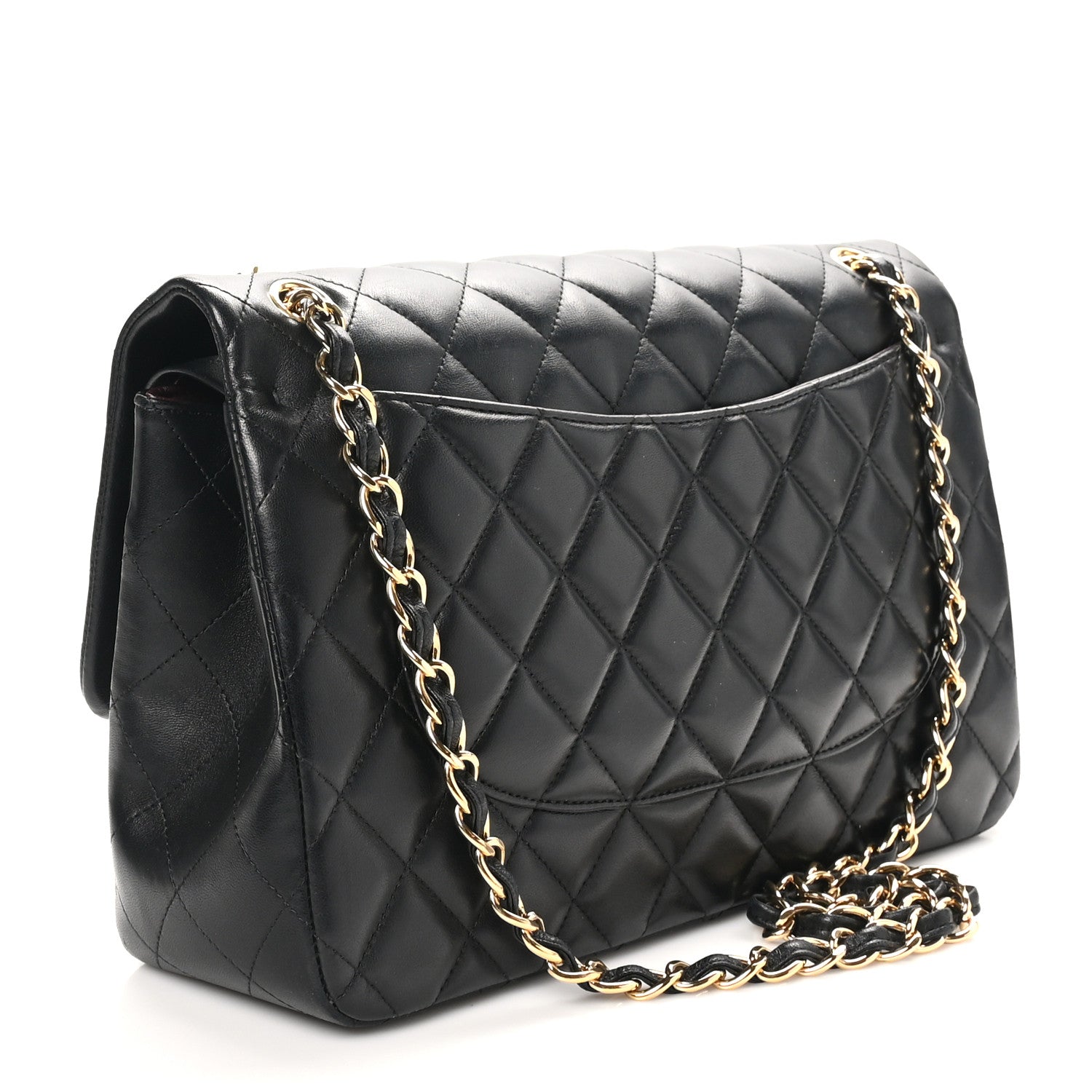 Chanel Lambskin Quilted Jumbo Double Flap Black 2 of 16