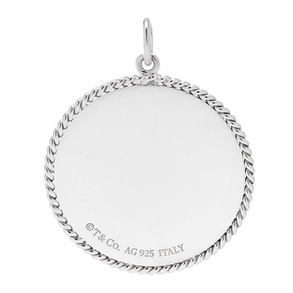 Tiffany Sterling Silver Twist Round Charm Pendant 3 of 4