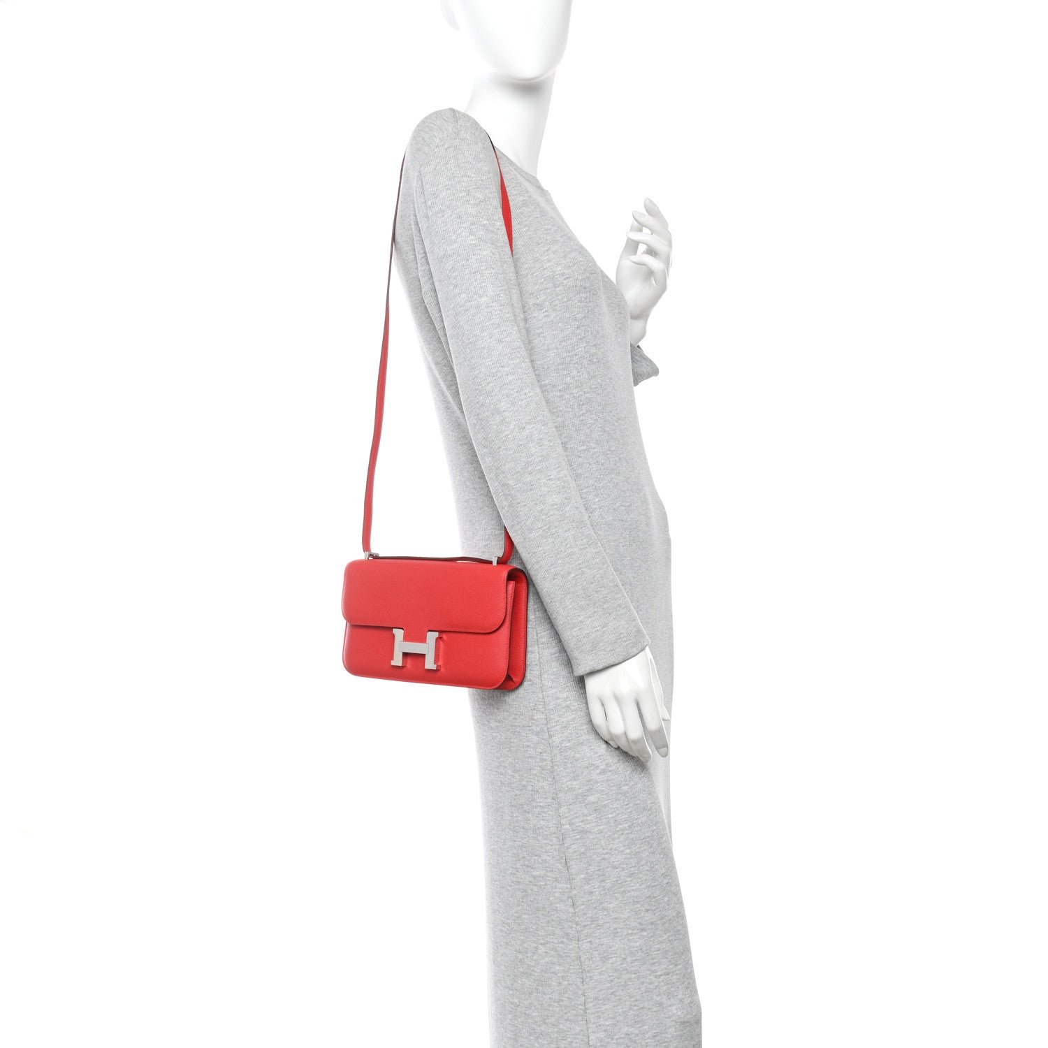 Hermes Epsom Constance Elan 25 Rouge Radieux 2 of 12