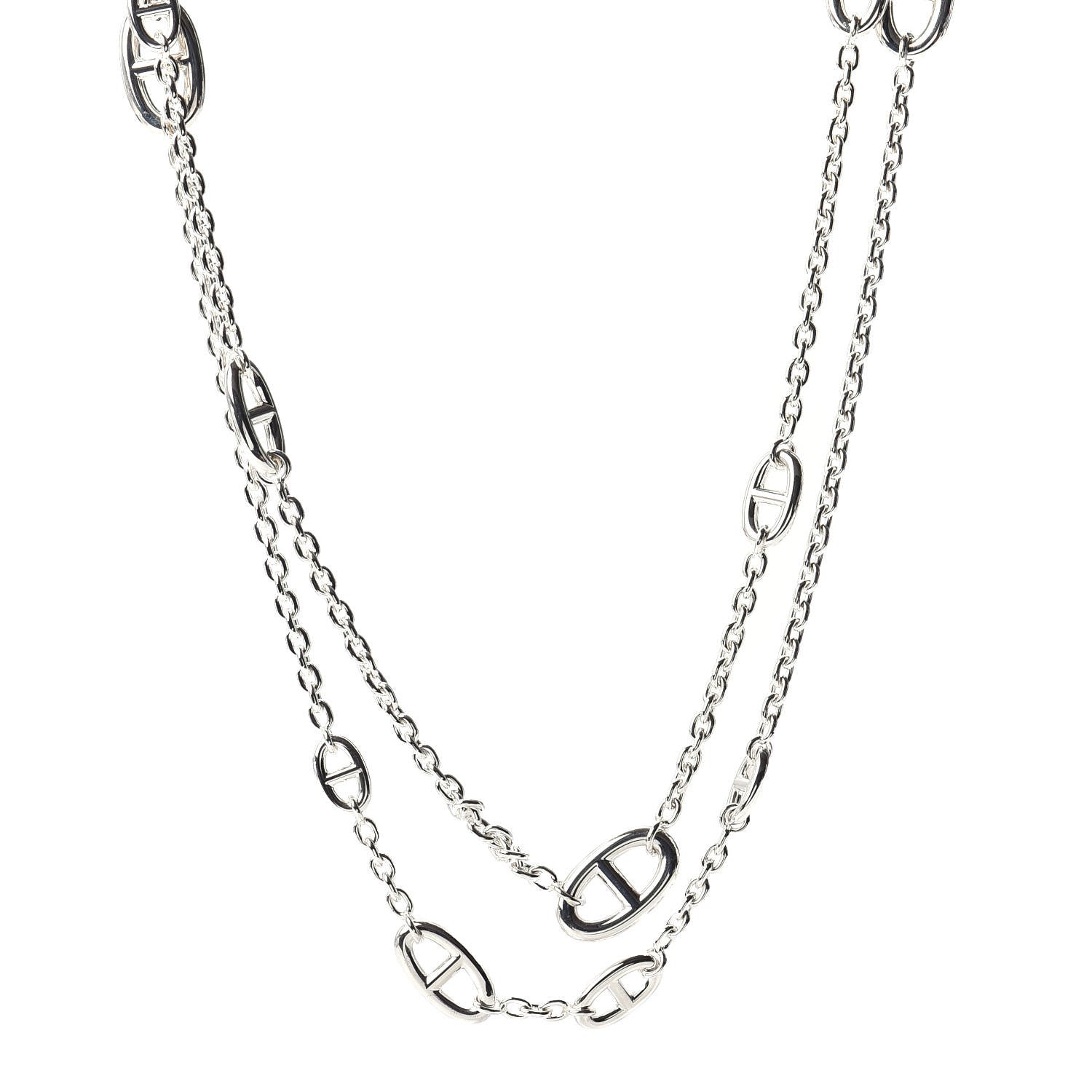 Hermes Sterling Silver Farandole Necklace 160 1 of 6