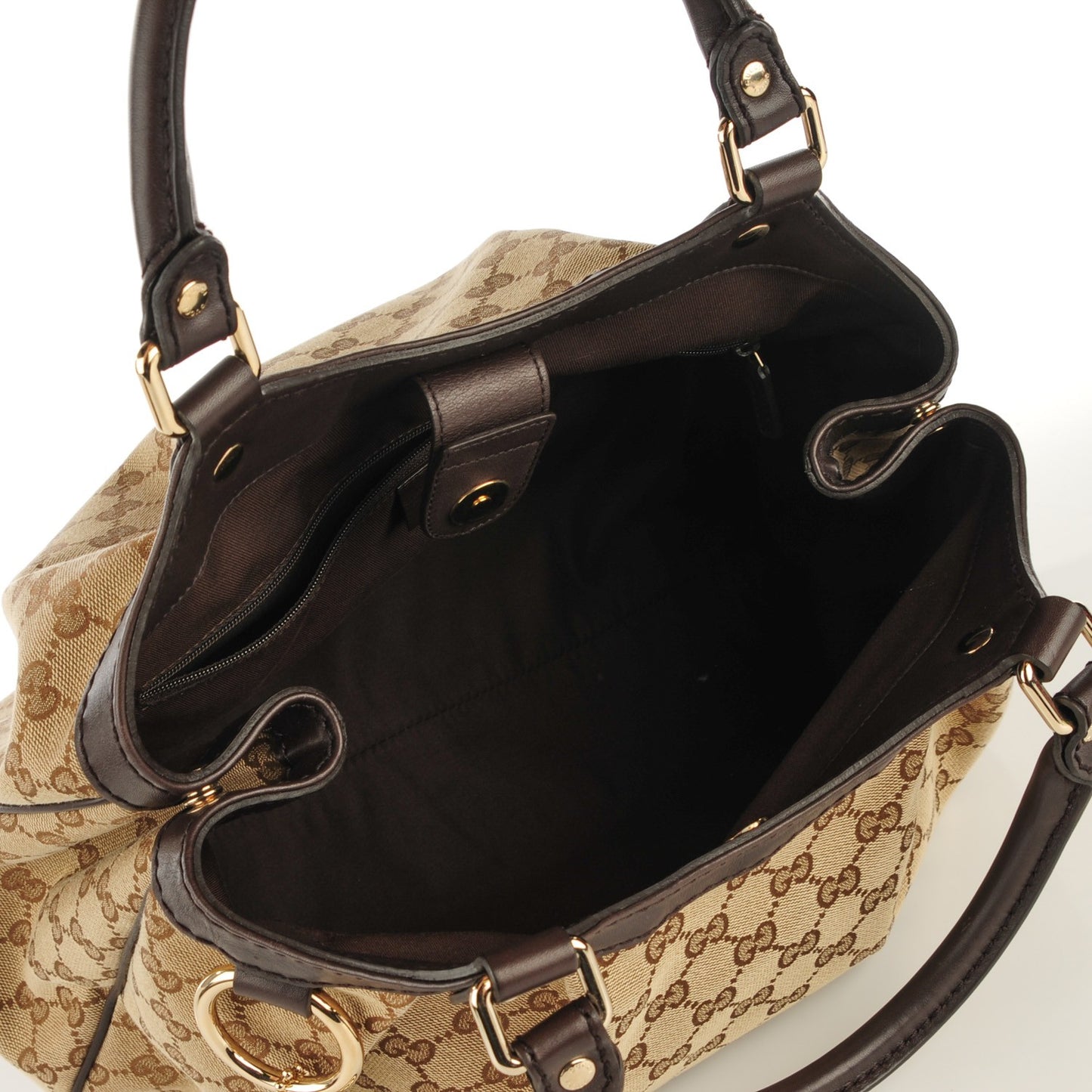 Monogram Medium Sukey Tote Dark Brown