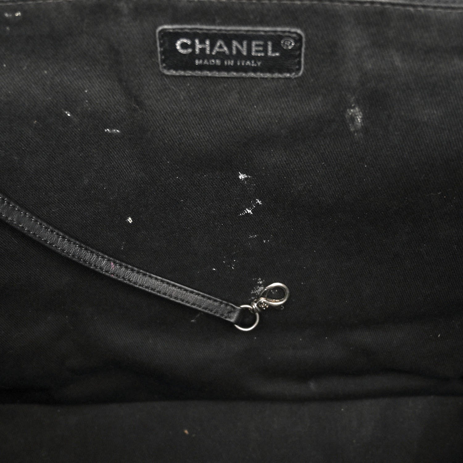 Chanel Grained Calfskin Large Coco Eyelets Shopping Tote Black 13 of 13