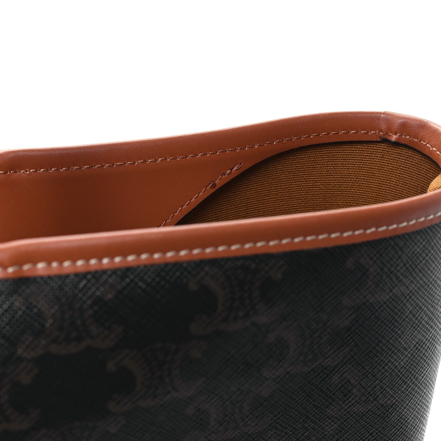 Celine Triomphe Canvas Calfskin Medium Cabas Bag Tan 11 of 11