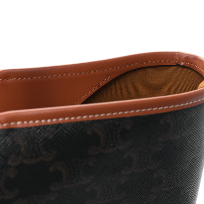 Celine Triomphe Canvas Calfskin Medium Cabas Bag Tan 11 of 11