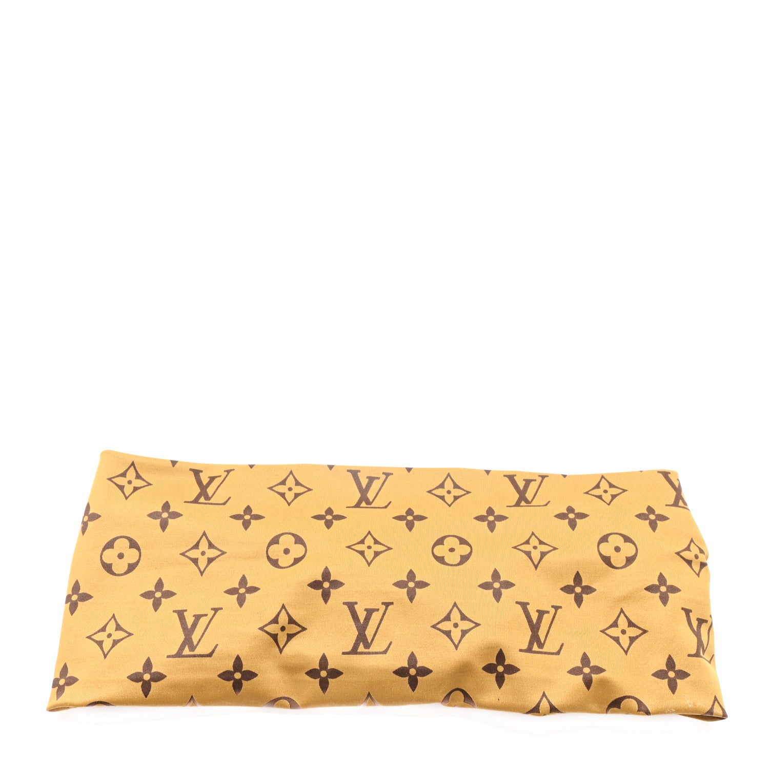 Louis Vuitton Silk Monogram Headband Brown 1 of 4