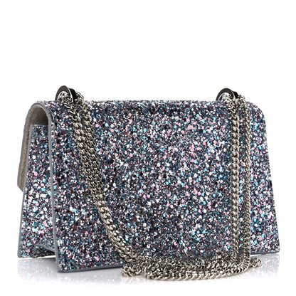 Jimmy Choo Coarse Glitter Mini Finley Shoulder Bag Bubblegum Mix 3 of 10