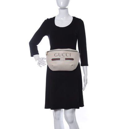 Gucci Grained Calfskin Logo Belt Bag White 2 of 11
