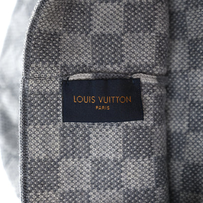 Louis Vuitton Wool Bonnet Petit Damier Beanie Hat Grey 5 of 6
