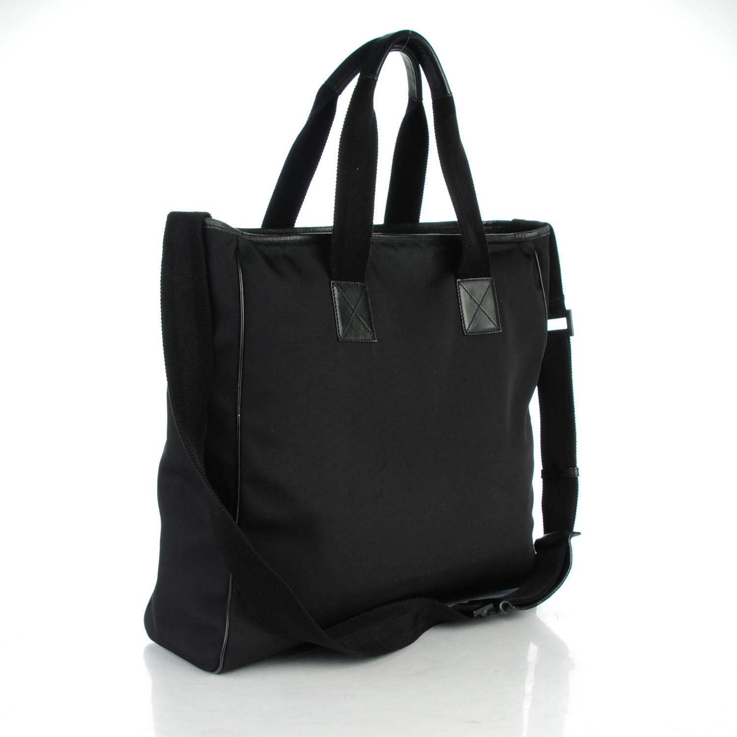 Gucci Nylon Web Interlocking Tote Black 3 of 7